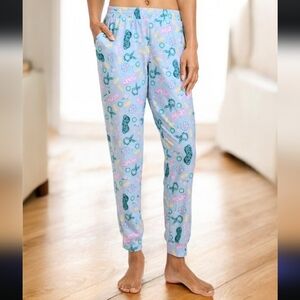Jockey Women's Soft Blue "Spa Day" Pajama Pants Sizes--L And XL